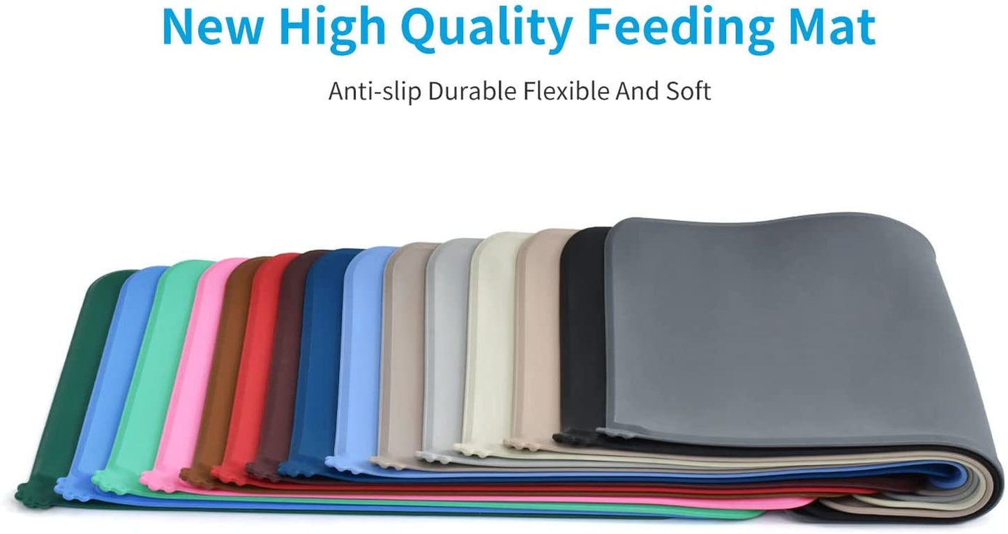 Silicone Waterproof Dog Cat Pet Feeding Mats,Anti Slip Pet Bowl Mats,Pet Feeding Mat