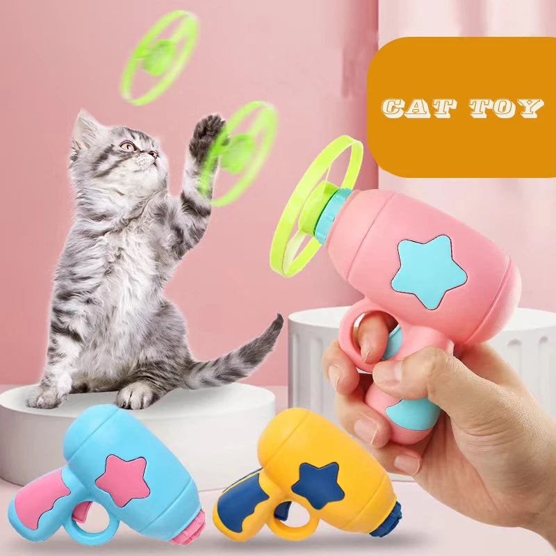 Interactive Cat Training Launcher Set – 15pcs Flying Discs with Sound for Kitten Playtime Fun
