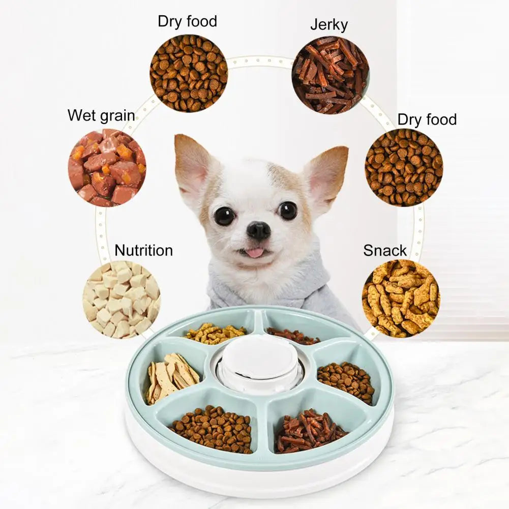 Smart Auto Pet Feeder w/ Voice & Timer | 6-Tray Meal Bowl