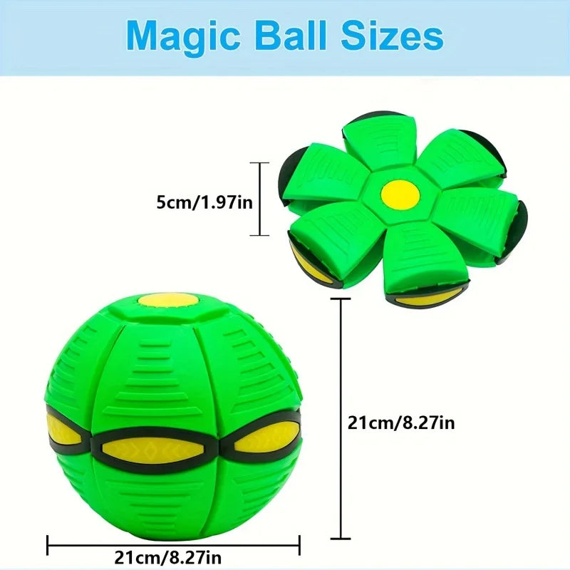 🛸 Striped Flying Saucer Bounce Ball | Durable & Fun Outdoor Toy for Medium Dogs 🐶