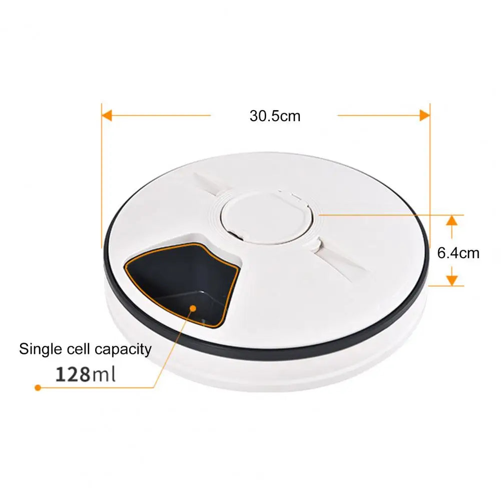 Smart Auto Pet Feeder w/ Voice & Timer | 6-Tray Meal Bowl