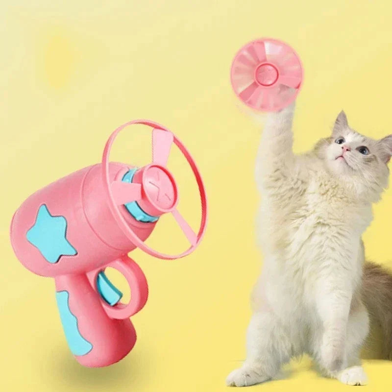 Interactive Cat Training Launcher Set – 15pcs Flying Discs with Sound for Kitten Playtime Fun