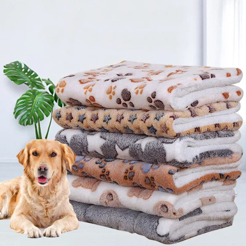 Soft Pet Dog Bed Fleece Pad – Winter Warm Cat Blanket, Mat for Puppy, Dog
