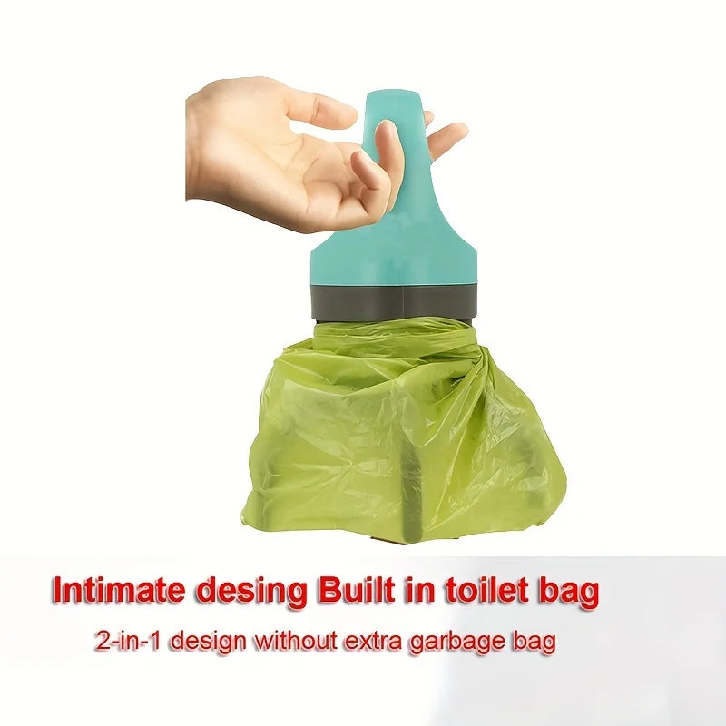 🐾 Portable Dog Poop Scooper with Built-in Bag Dispenser