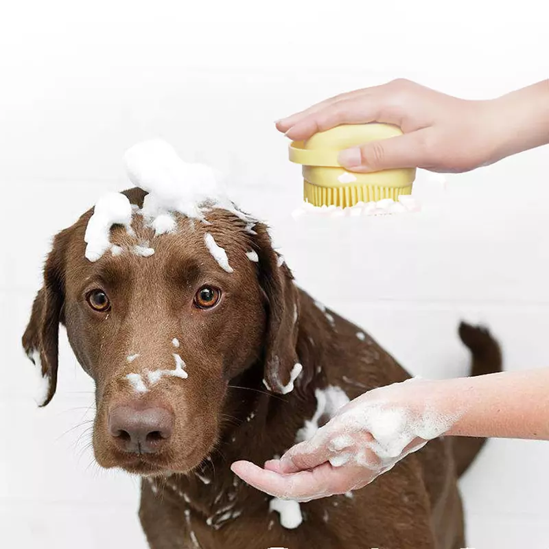 🐾 Pet Bliss Silicone Bath Brush – Soft & Gentle Grooming Tool for Cats & Dogs