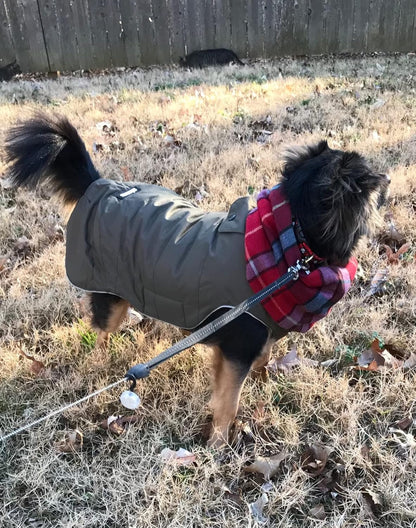 Warm Dog Jacket, Snowproof Windproof Waterproof Dog Winter Coat for Cold Weather - Soft Fleece Lining and Warm Thick Padded Dog Snow Coat with Detachable Hood for Puppy Small Medium Dogs