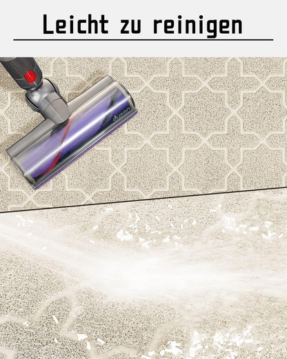 Cat Litter Mat, 35.4"X23.6" Litter Box Mat with Litter Lock Mesh, Soft Cat Litter Mat Litter Trapping Mat, Easy to Clean, Non-Slip, Water Resistant, Litter Free Floors, Beige