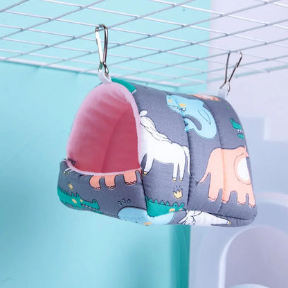 Cute Cartoon Animal Sleeping Bed – Warm Mini Nest for Small Pets