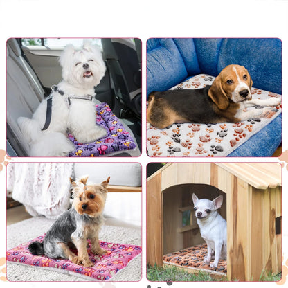 Soft Pet Dog Bed Fleece Pad – Winter Warm Cat Blanket, Mat for Puppy, Dog