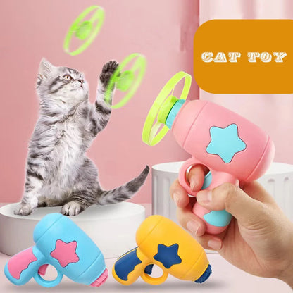 Interactive Cat Training Launcher Set – 15pcs Flying Discs with Sound for Kitten Playtime Fun