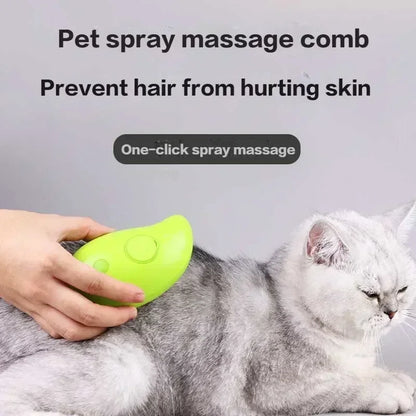 🐾 3-in-1 Steamy Pet Grooming Brush | Massage & Hair Removal for Cats & Dogs 🌟