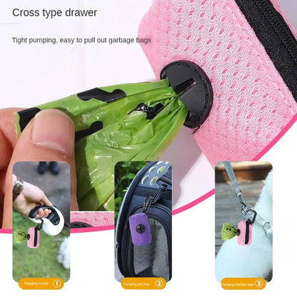 Hanging Dog Poop Bag Dispenser – Portable Waste Bag Holder for Walks