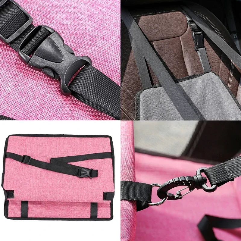 🐾 Foldable Dog Car Seat Cover Carrier | Safe Travel Hammock for Cats