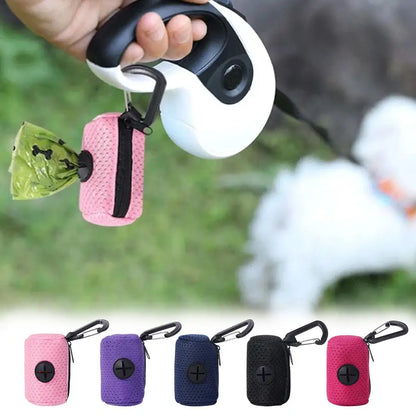 Hanging Dog Poop Bag Dispenser – Portable Waste Bag Holder for Walks