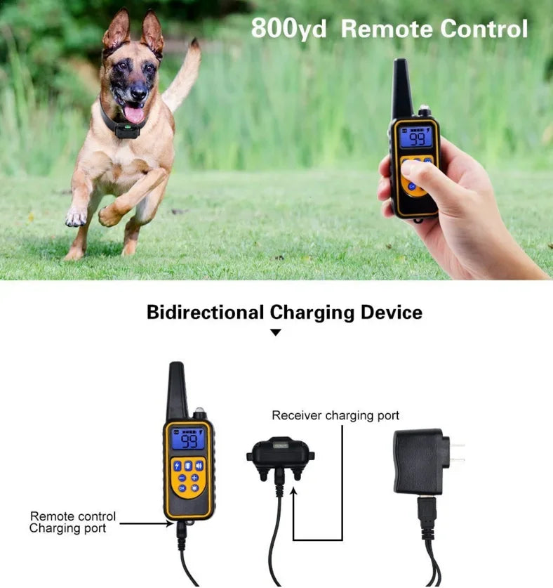 Remote Dog Training Collar – Waterproof Anti-Bark Rechargeable Control Device