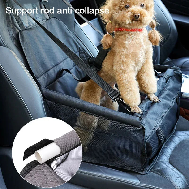 🐾 Foldable Dog Car Seat Cover Carrier | Safe Travel Hammock for Cats