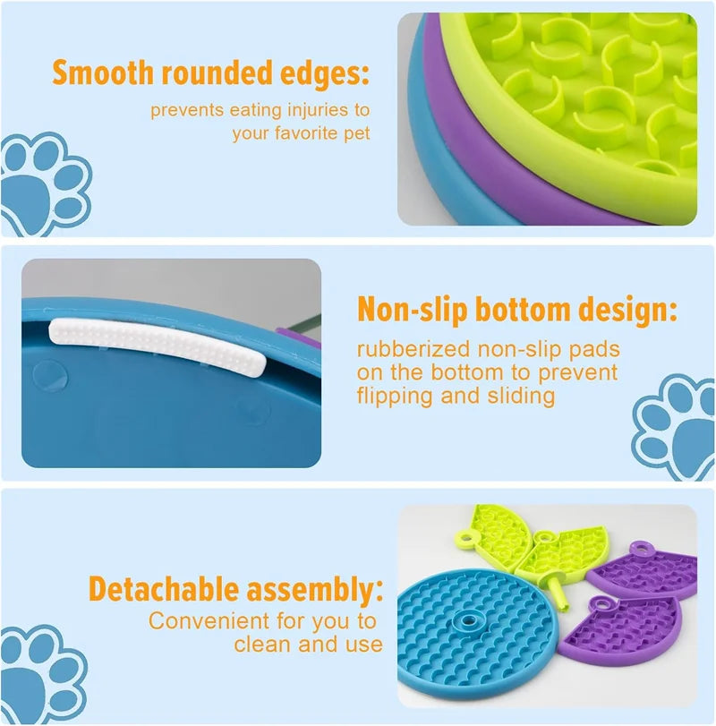 🐾 3-Layer Slow Feeder Puzzle Bowl for Dogs | Anti-Choking &amp; Non-Slip