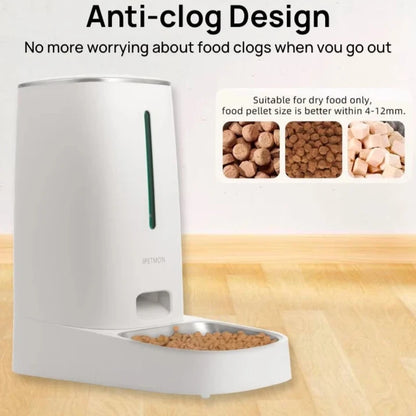 Smart Wi-Fi 4L Pet Feeder | App Control &amp; Stainless Steel Bowl