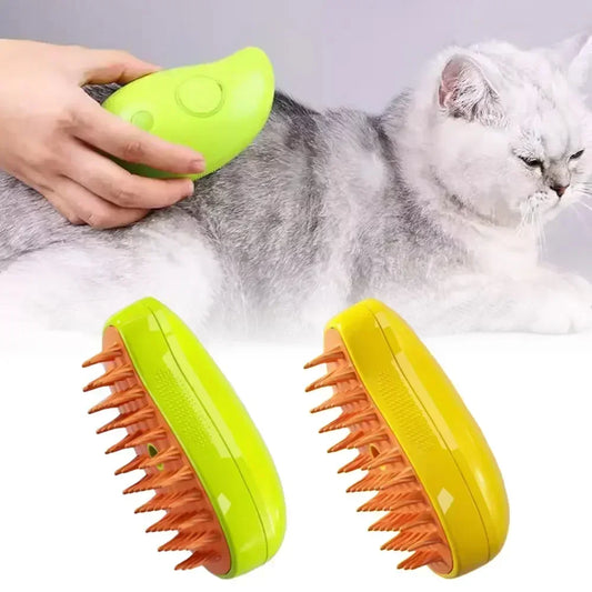 🐾 3-in-1 Steamy Pet Grooming Brush | Massage & Hair Removal for Cats & Dogs 🌟