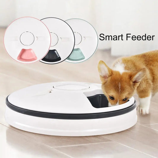 Smart Auto Pet Feeder w/ Voice & Timer | 6-Tray Meal Bowl