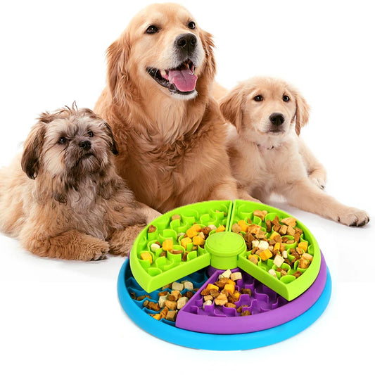 🐾 3-Layer Slow Feeder Puzzle Bowl for Dogs | Anti-Choking &amp; Non-Slip
