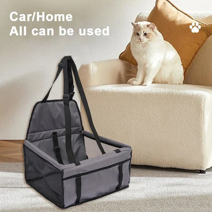 🐾 Foldable Dog Car Seat Cover Carrier | Safe Travel Hammock for Cats